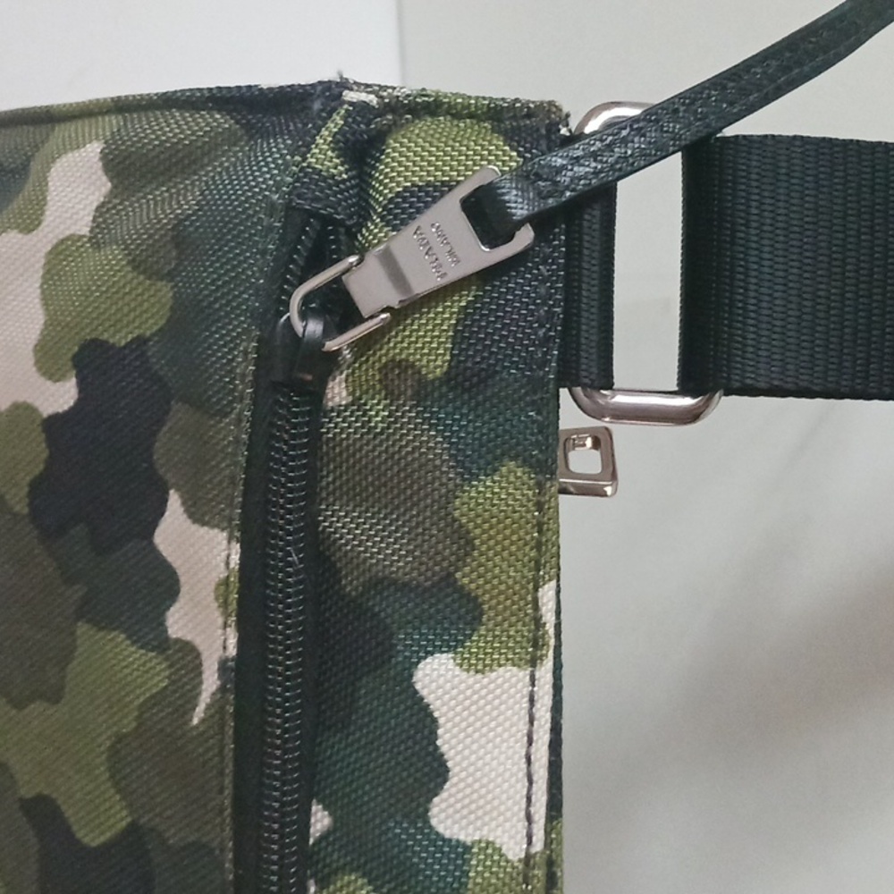 Prada Green Camo Canvas  Messenger Bag with Black Strap. - Picture 5 of 8